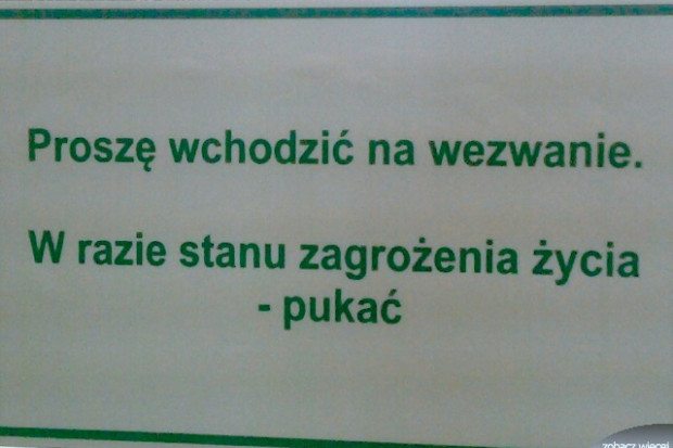 W październiku do szpitala? Do niektórych tylko w stanie zagrożenia życia