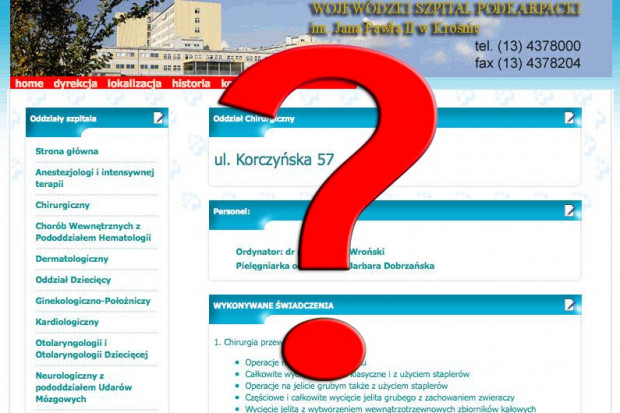 Krosno: jak nie będzie porozumienia, to nie będzie przez kwartał szpitala