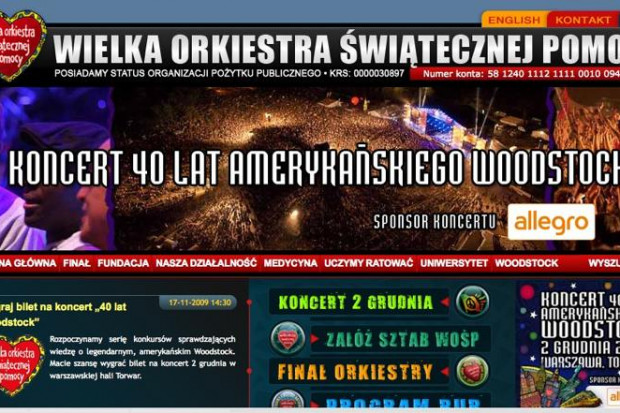 WOŚP przekaże szpitalom sprzęt wartości 45 mln zł