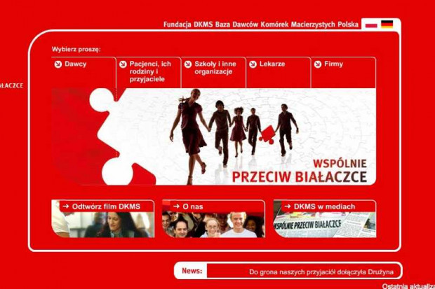 Internet przysporzy... dawców szpiku