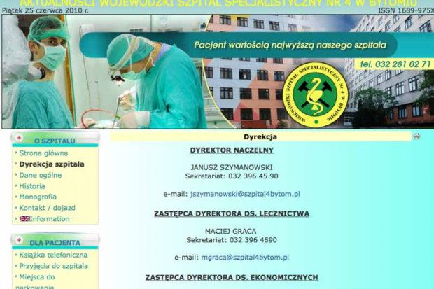 Bytom: kto pokieruje tym szpitalem?