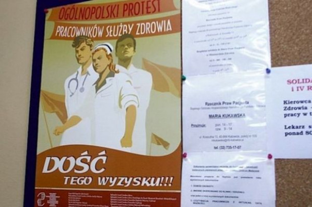 Katowice: pikieta OZZL przeciwko oszczędnościom w szpitalach