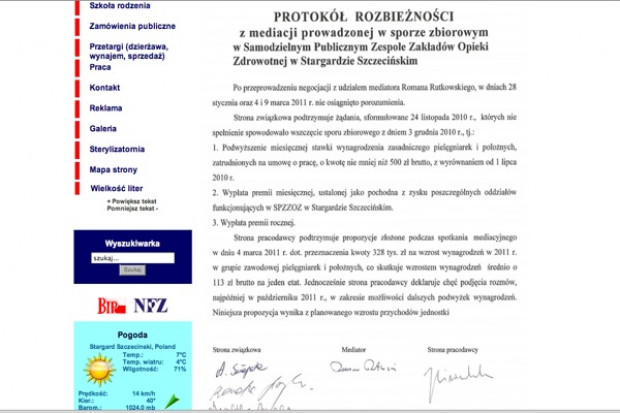 Stargard Szczeciński: na dzień przed strajkiem pielęgniarek