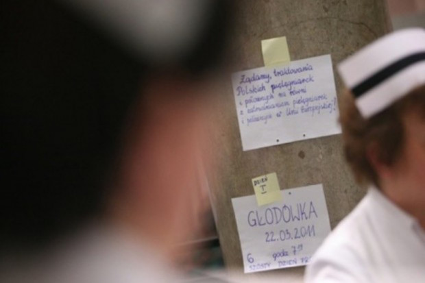 Protestujące domagają się podwyżek i zwiększenia zatrudnienia Fot. Archiwum Świecie: kończy się protest pielęgniarek i położnych?