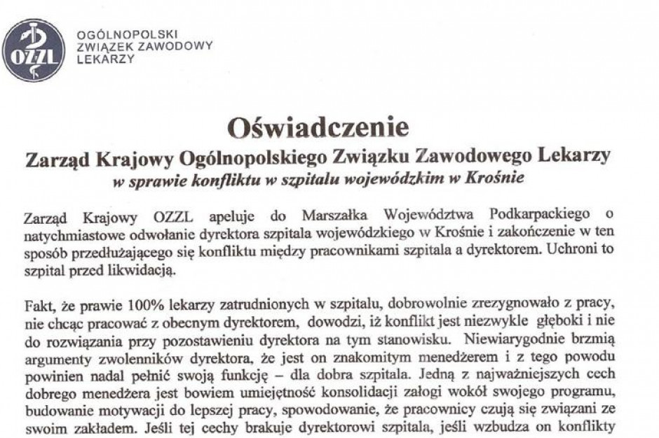 OZZL: dyrektor persona non grata