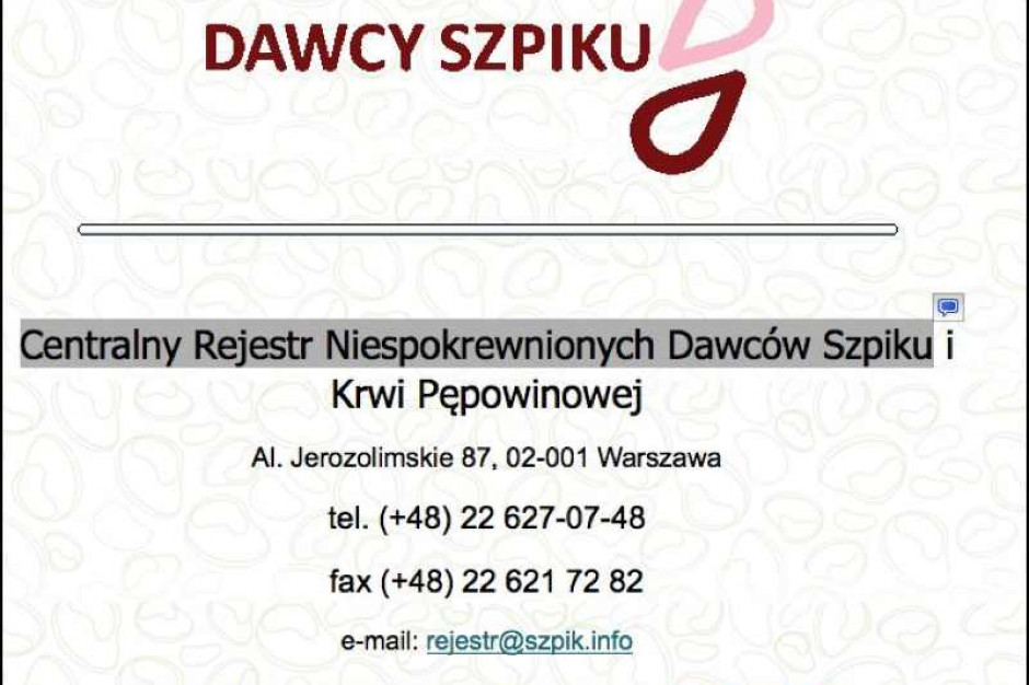 Oddaj szpik, uratujesz komuś życie