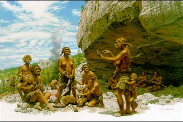 Neandertalczyk w gabinecie stomatologicznym