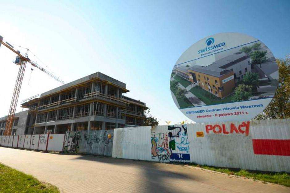 Warszawa: szpital Swissmedu już w stanie surowym