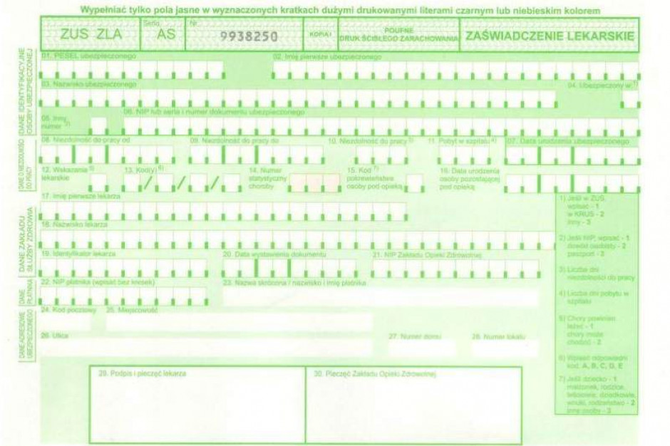Pracodawcy chcą płacić tylko za pierwsze 14 dni zwolnienia lekarskiego