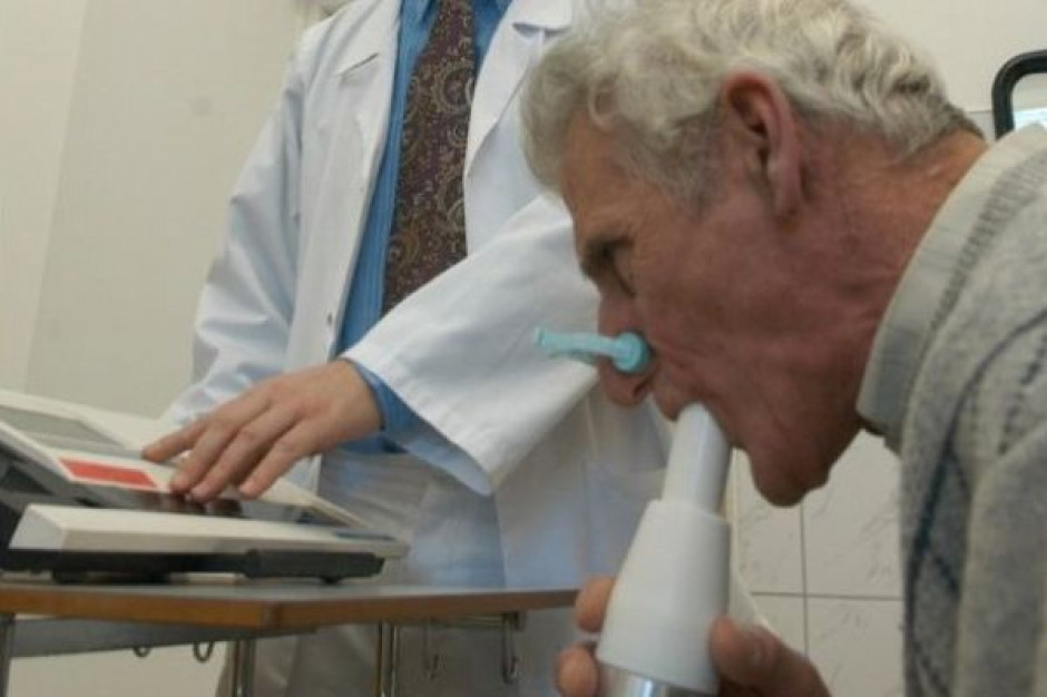 Badanie spirometryczne. Fot. PTWP Eksperci: niewielki spadek umieralności z powodu POChP