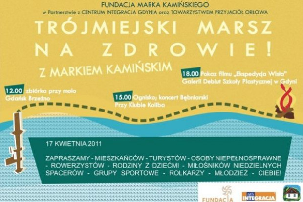 Gdańsk: podróżnik Marek Kamiński zaprasza na zdrowy spacer