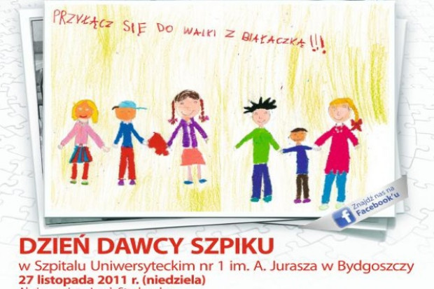 Bydgoszcz: w niedzielę "Dzień Dawcy Szpiku"