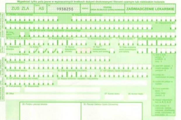 ZUS: proszę zwolnienie do kontroli