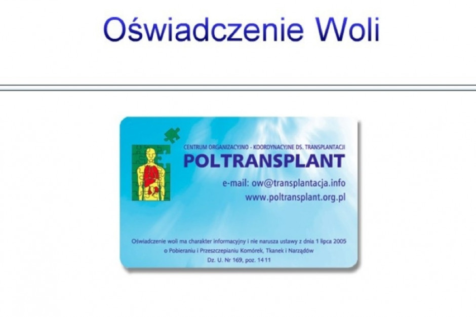 Radny wyraził zgodę na pobranie po śmierci swoich tkanek i narządów do przeszczepu Fot. Archiwum RZ Białystok: radny PiS apeluje o poparcie dla idei dawstwa narządów