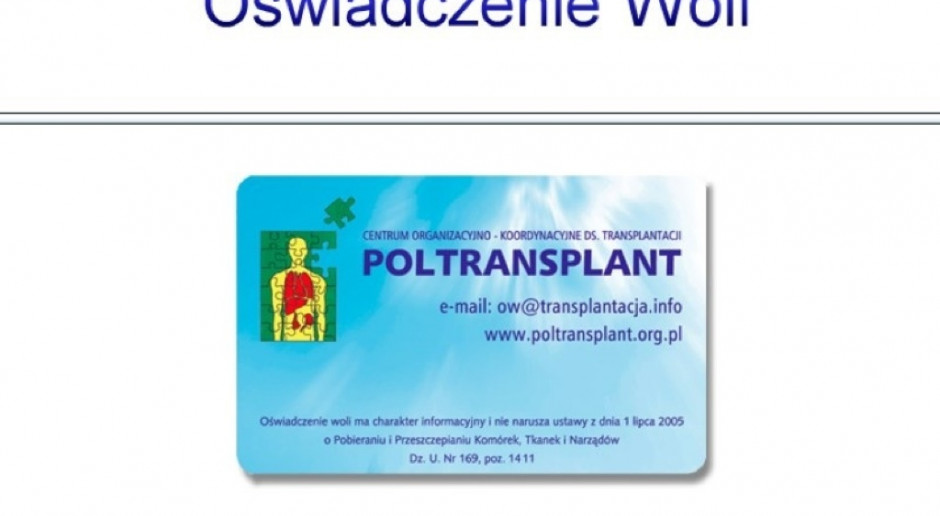 Białystok: radny PiS apeluje o poparcie dla idei dawstwa narządów