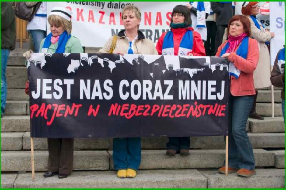 Pikieta pod kancelarią premiera