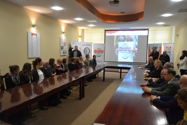 Konferencja prasowa inaugurująca kampanię "Drugie życie" w woj. kujawsko-pomorskim. Fot. Materiały prasowe Kujawsko-Pomorskie: Drugie życie - drugi raz promuje transplantologię