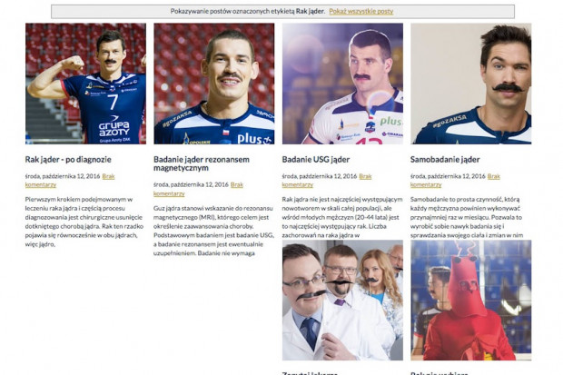 Fragment strony akcji "Movember"; FOT. movember.org.pl Akcja społeczna: mężczyźni zapuszczają wąsy promując walkę z rakiem