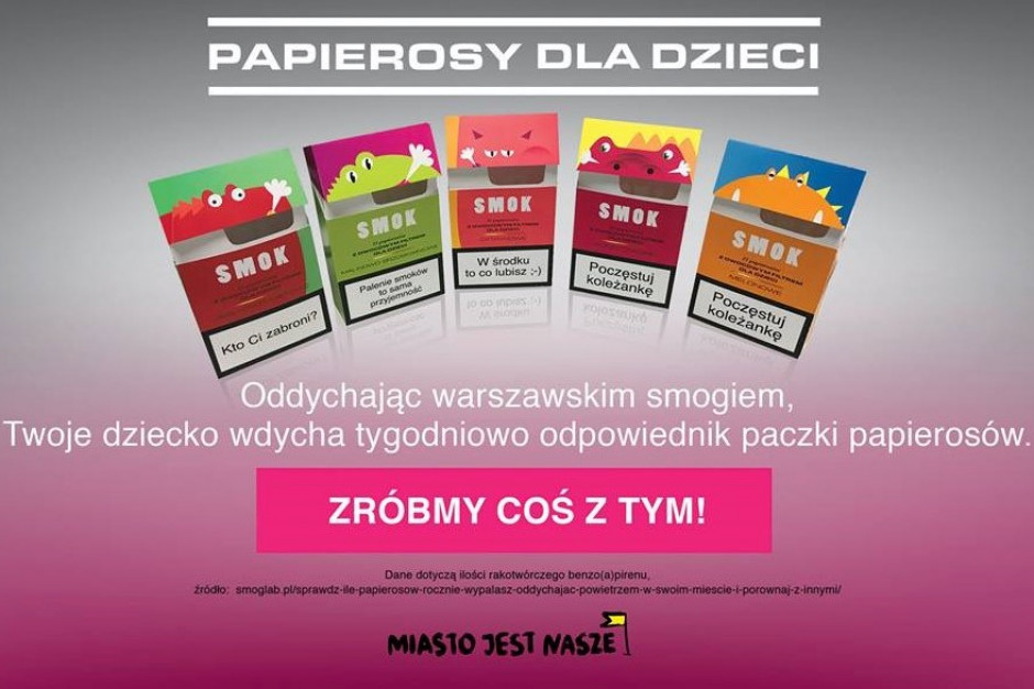 Fragment plakatu stworzonego do akcji stowarzyszenia "Miasto Jest Nasze". Fot. Materiały prasowe Otworzyli sklep z papierosami dla dzieci. W sieci zawrzało