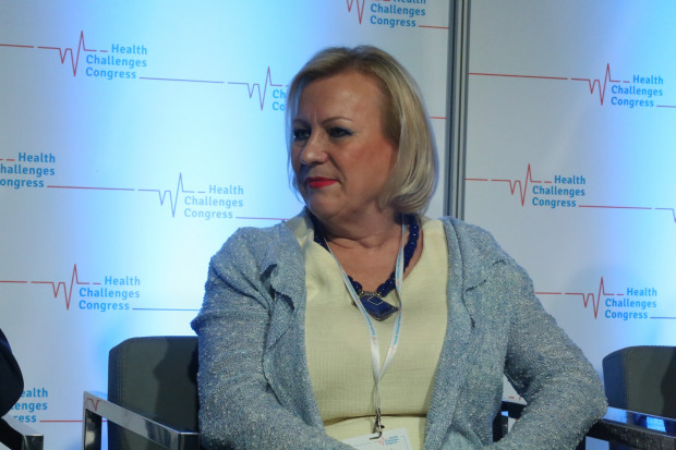 Prof. Brygida Kwiatkowska. Fot. PTWP HCC 2018: koszty pośrednie chorób, je też trzeba dostrzegać