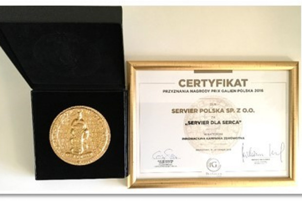 Nagroda Prix Galien dla kampanii profilaktyczno-edukacyjnej "Servier dla Serca". Fot. materiały prasowe Nagroda Prix Galien dla kampanii profilaktyczno-edukacyjnej