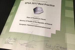 Projekt ”Mapy potrzeb zdrowotnych” z europejskim certyfikatem