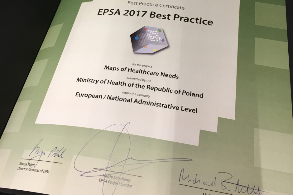Projekt ”Mapy potrzeb zdrowotnych” z europejskim certyfikatem. Fot. www.mz.gov.pl Projekt ”Mapy potrzeb zdrowotnych” z europejskim certyfikatem
