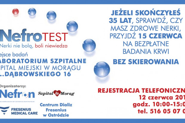 Morąg: rusza kampania Nefrotest
