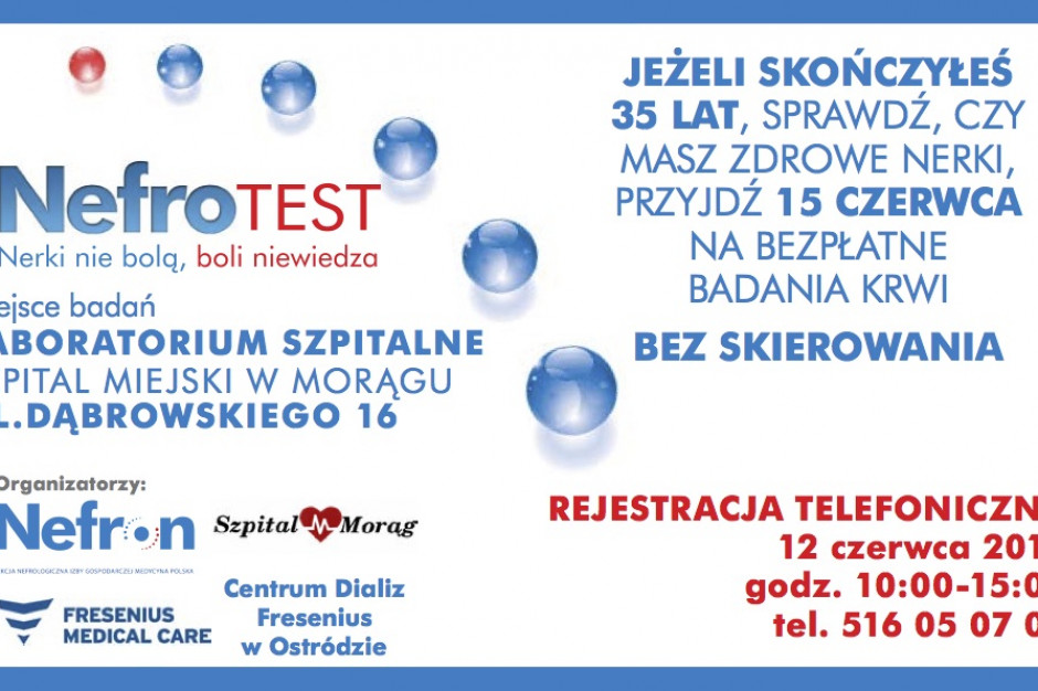 Morąg: rusza kampania Nefrotest