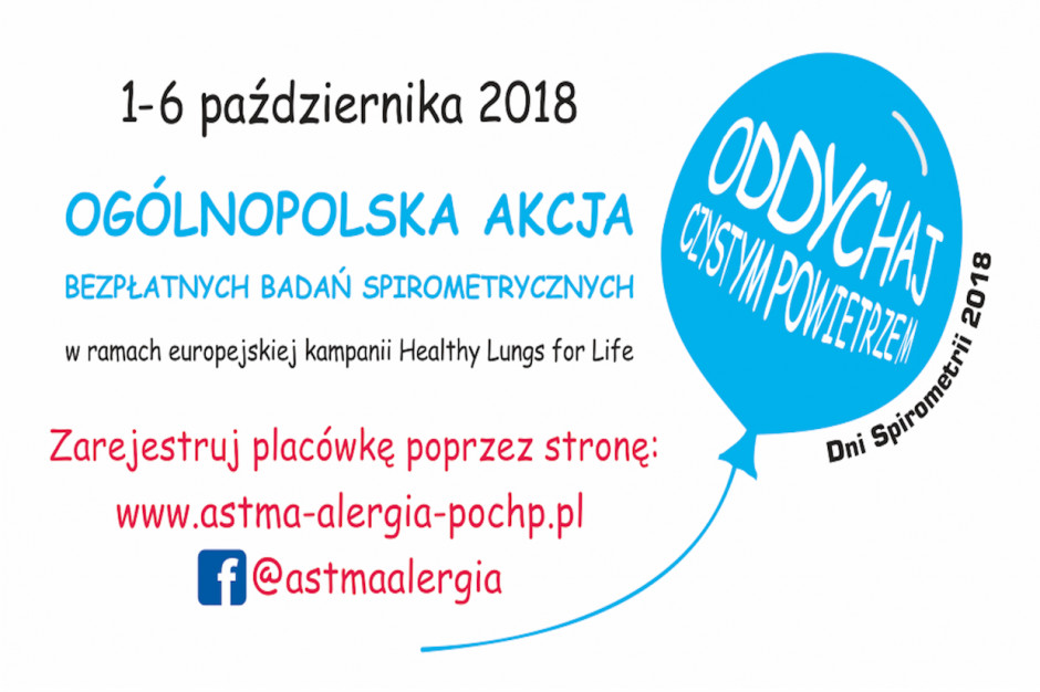 Fot. mat. prasowe Federacji Dni Spirometrii 2018 - zgłoś swoją placówkę