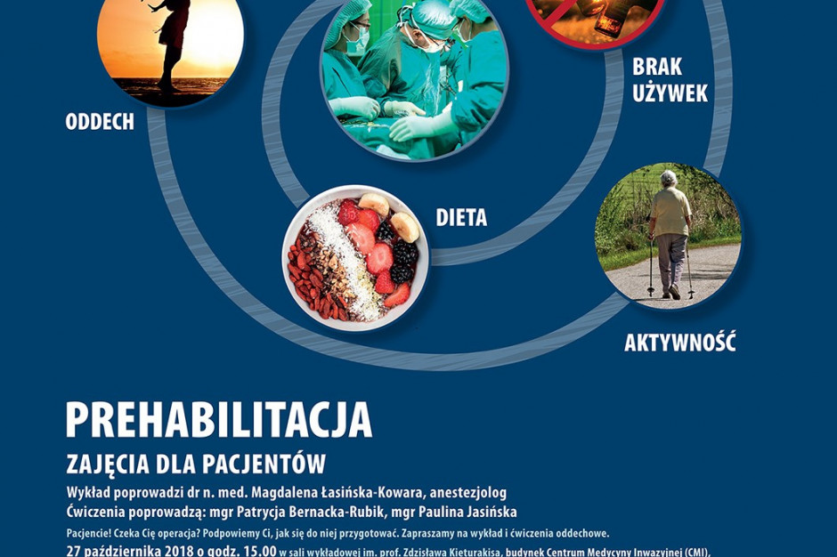 Fragment plakatu promującego projekt zajęć dla pacjentów. Fot. Archiwum Gdańsk: UCK wprowadza program prehabilitacji