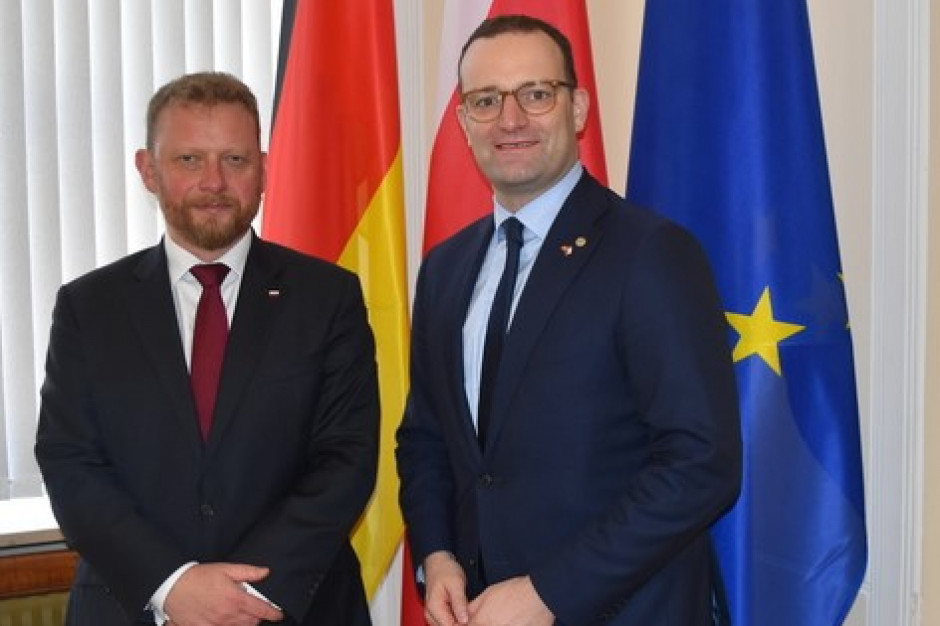 Łukasz Szumowski i minister zdrowia Niemiec Jens Spahn. Fot. MZ Ministrowie zdrowia Polski i Niemiec o współpracy naukowej i szczepieniach