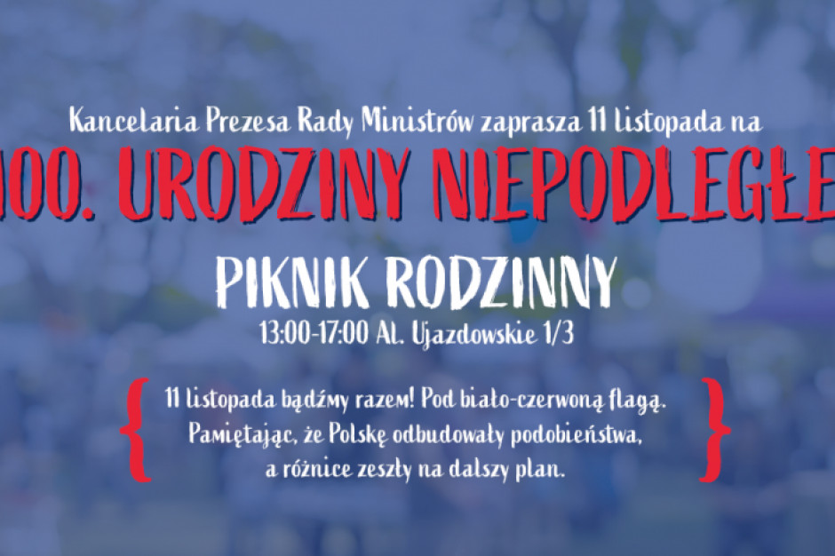 Warszawa: stoisko NFZ na pikniku z okazji 100-lecia odzyskania niepodległości