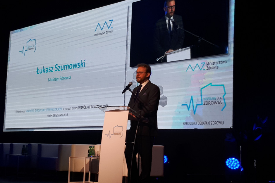 Minister Łukasz Szumowski na jednej z debat "Wspólnie dla zdrowia". Fot. Daniel Kuropaś PTWP Szumowski: mamy plan, który wytycza ścieżkę oczekiwanych zmian w służbie zdrowia