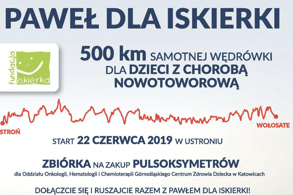 Przejdzie w górach 500 kilometrów dla dzieci z chorobą nowotworową