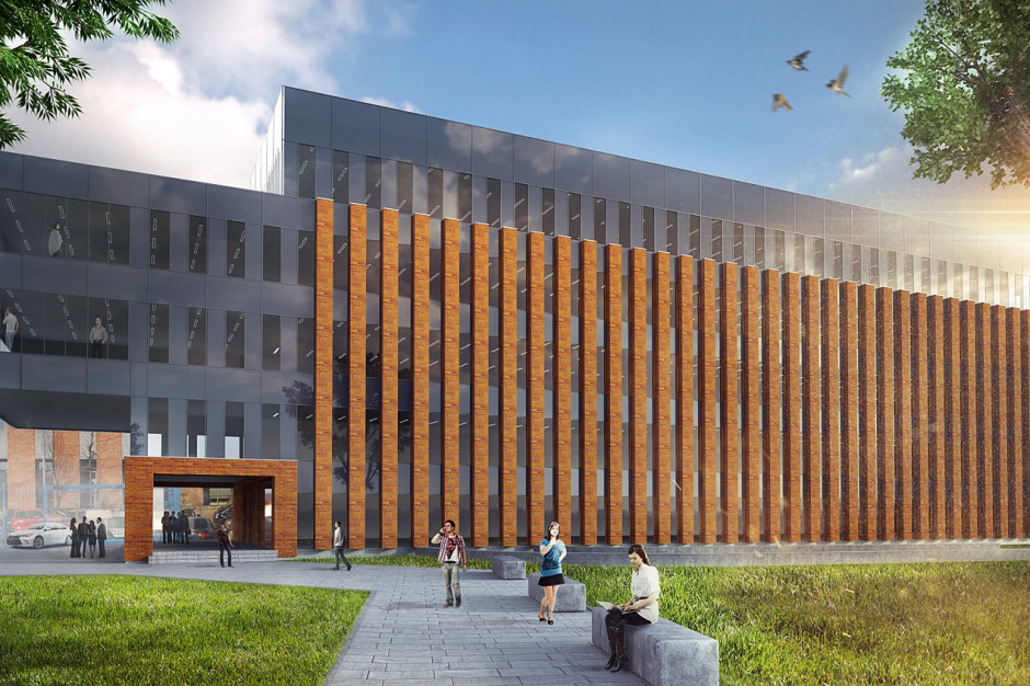 Pierwsze zajęcia odbędą się w nowym budynku na początku roku akademickiego 2020/21. Fot. profil Akademia Krakowska na Fb Kraków: na Zabłociu powstaje gmach dla studentów kierunków medycznych
