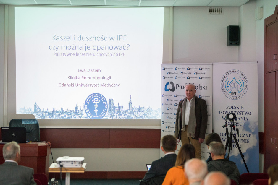 Podczas spotkania edukacyjnego na temat IPF w w Instytucie Gruźlicy i Chorób Płuc w Warszawie; FOT. Organizator Eksperci: społeczna świadomość dotycząca IPF jest bardzo niska