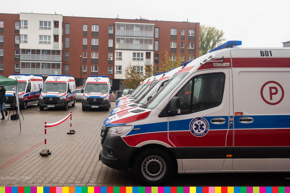 W 2020 r. WSPR w Białymstoku planuje zakup następnych pięciu ambulansów. Fot. Małgorzata Sawicka/UMWP Białystok: stacja pogotowia ma dziesięć nowych ambulansów medycznych