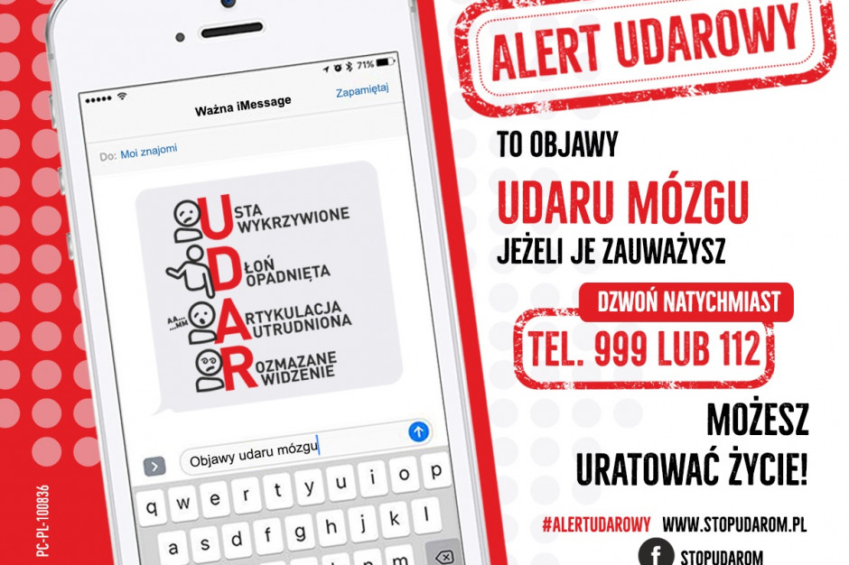 ALERT UDAROWY został ogłoszony z okazji Światowego Dnia Udaru Mózgu, który przypada na 29 października, i jest jednym z projektów ogólnopolskiej kampanii społecznej STOP UDAROM. Fot. Materiały prasowe Kampania społeczna: Jacek Rozenek ostrzega przed udarem mózgu