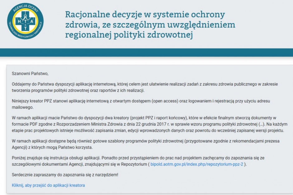 AOTMiT udostępnił aplikację pomagającą tworzyć programy zdrowotne