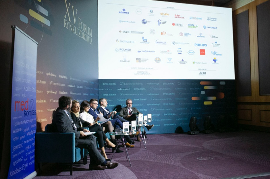 Podczas sesji dotyczącej projektu MedKompas w ramach XV Forum Rynku Zdrowia; FOT. PTWP MedKompas: standardy współpracy branży technologii medycznych z sektorem ochrony zdrowia