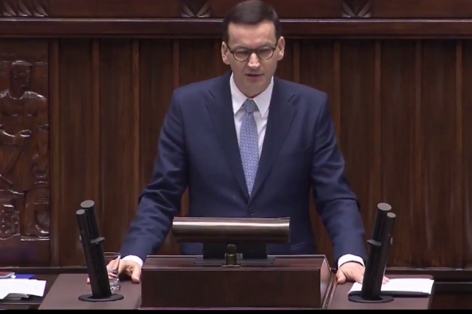 Premier Mateusz Morawiecki; FOT. Screen/PTWP Expose Morawieckiego: o zdrowiu krótko, dość powierzchownie i bez wskazania strategii