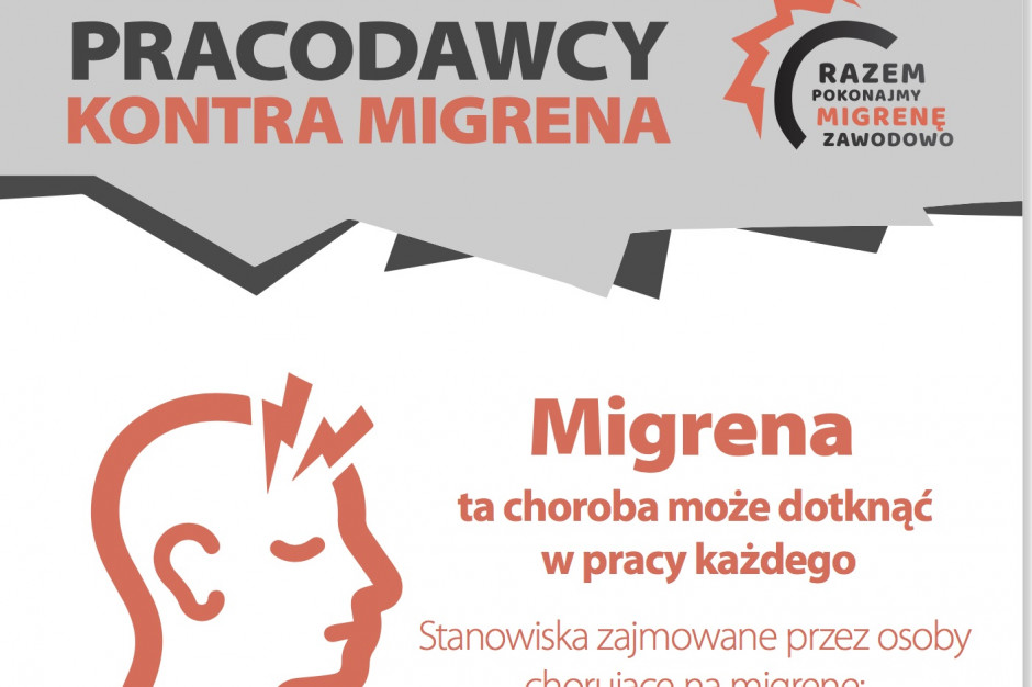 Ankieta: ponad 50 proc. firm deklaruje wsparcie dla pracowników z migreną