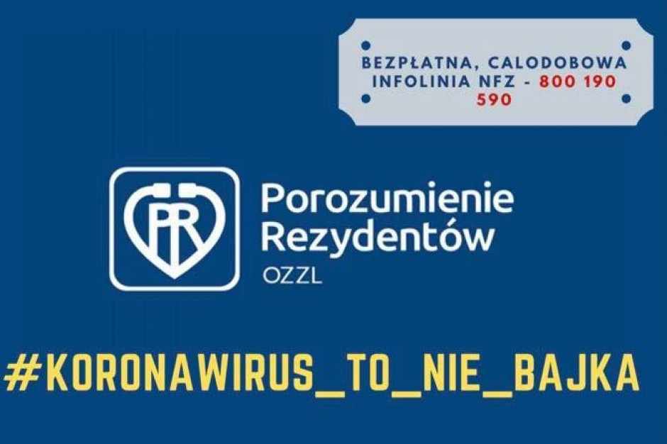 Koronawirus to nie bajka - takie hasło promują lekarze rezydenci. Fot. Porozumienie Rezydentów OZZL/Fb Młodzi lekarze: koronawirus to nie bajka, zamień siłownię na trening w domu