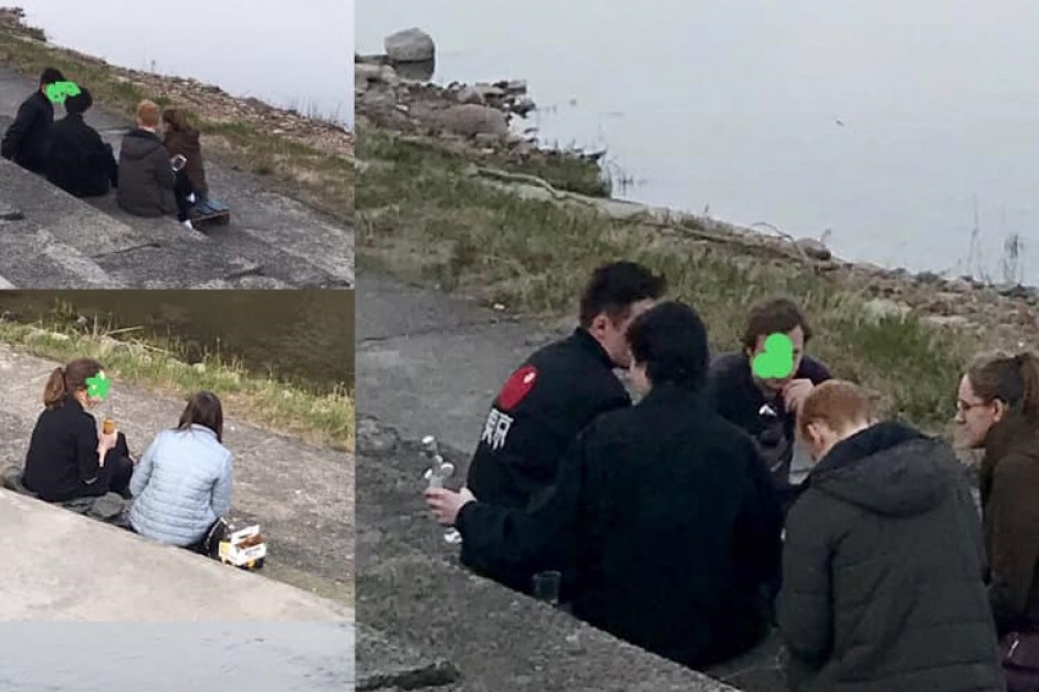 Nad Wisłą można spotkać grupy odpoczywającej młodzieży. - Nie zdają sobie sprawy z powagi sytuacji - uważa Mariusz Szczygieł. Fot. Mariusz Szczygieł/Facebook (fragment zdjęcia) Koronawirus: nad Wisłą odpoczywa masa ludzi - za chwilę będzie jak we Włoszech!