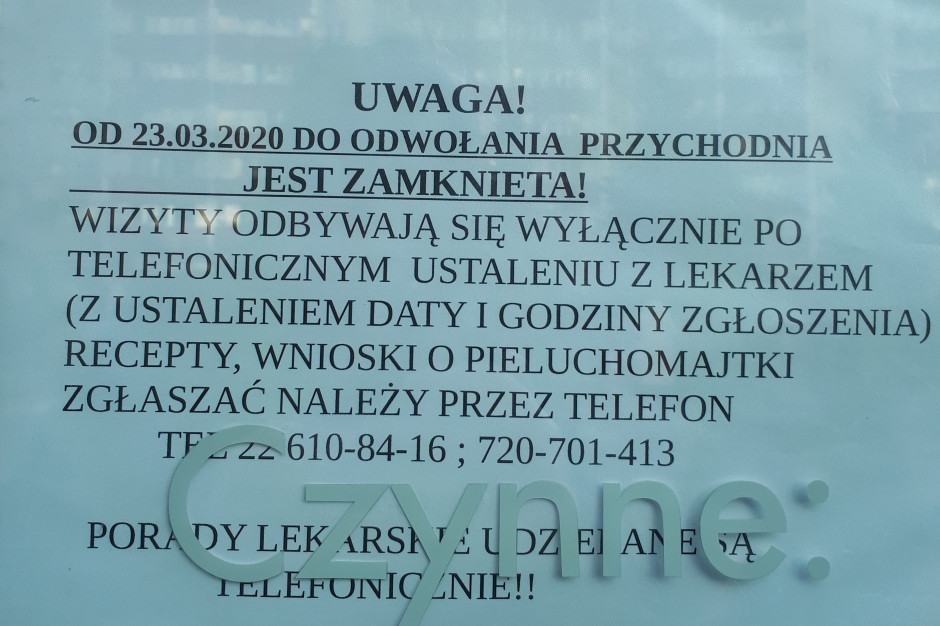 Fot. Daniel Kuropaś Praktyki lekarskie zawieszają działalność z powodu epidemii - czy to konieczność?