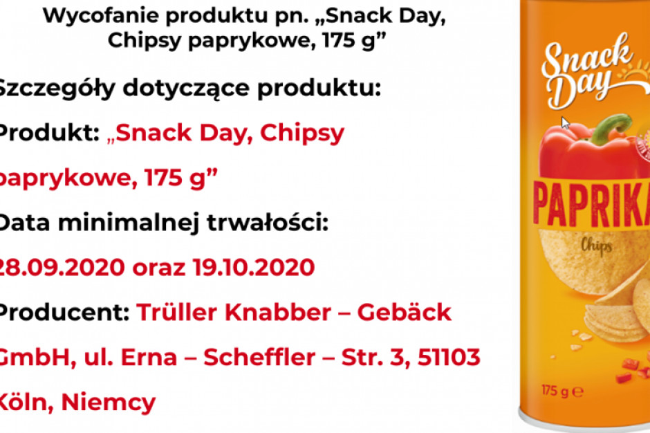 Fot. GIS GIS: chipsy z Lidla wycofane ze sprzedaży; wykryto substancję alergenną