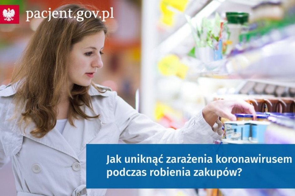 Na pacjent.gov.pl znaleźć poradnik ''Zakupy pod kontrolą''. Fot. CSIOZ/Twitter MZ o zakupach w rękawiczkach: nie są rozwiązaniem, możesz się zakazić, jeśli…