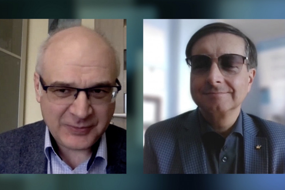 Jarosław Fedorowski (z prawej), w rozmowie m.in. o skutkach pandemii koronawirusa dla szpitali Podczas pandemii koronawirusa system działa w warunkach medycyny katastrof