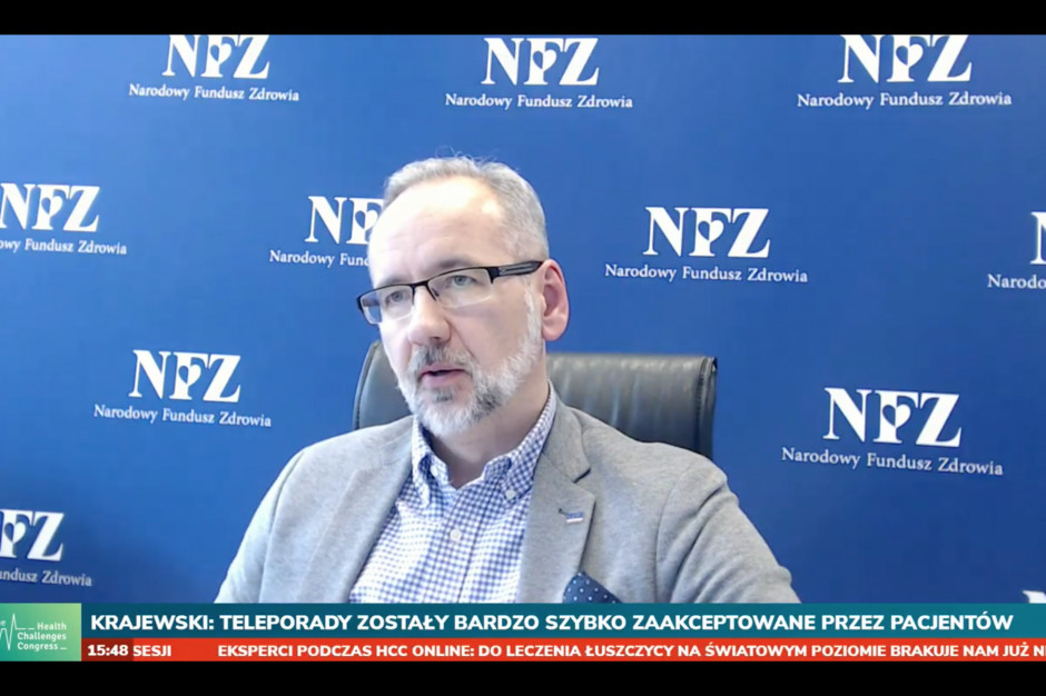 Adam Niedzielski, prezes NFZ podczas HCC Online; FOT. PTWP Prezes NFZ na HCC Online: POZ miał najmniejszy wskaźnik redukcji świadczeń podczas pandemii
